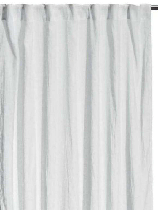 Rideau stonewashed Zeff à pattes Blanc 140 x 280